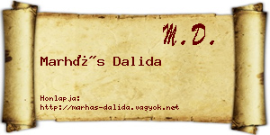 Marhás Dalida névjegykártya
